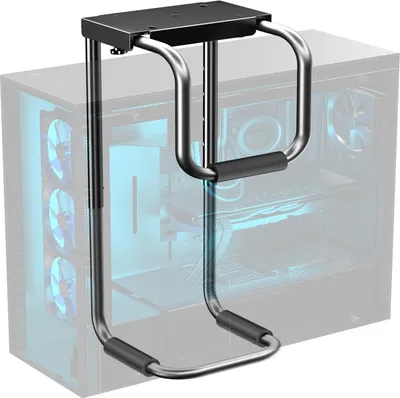 Image de Support ordinateur pour bureau, capacité de 30 kg, réglable, avec protections, idéal pour les bureaux