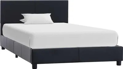 Produktbild von vidaXL Bettgestell Schwarz Kunstleder 90x200 cm