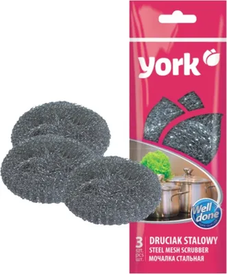 Produktbild von Scheuerschwamm aus Stahlgewebe 3 Stück - YORK