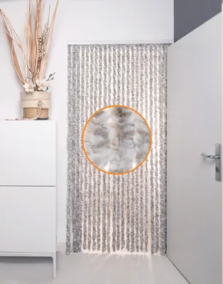 Imagen del producto de Elzusha - Cortina mosquitera de chenilla, 90 x 220 cm, con protección contra insectos