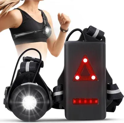 Obrázek produktu pro LED svítilna na běhání – svítilna na zápěstí – svítilna na běhání – svítilna na turistiku – dobíjecí přes USB – vodotěsná – IPX65