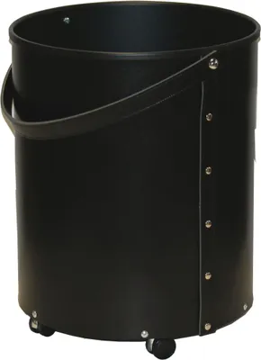 Produktbild von Holzkorb,Kaminkorb, Holzaufbewahrung, schwarz ,regeneriertes Leder