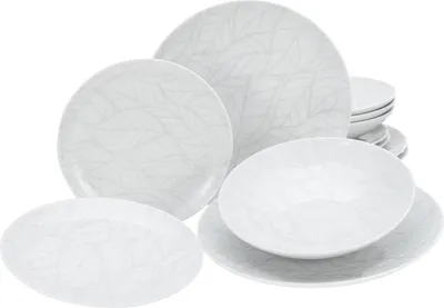 Zdjęcie produktu dla CreaTable, 25869, Seria Home, zestaw talerzy 12-częściowy, porcelana
