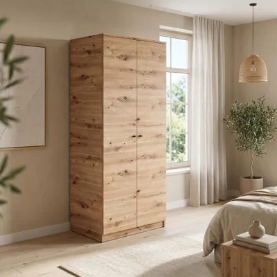 Produktbild von Masseno Drehtürenschrank NATURIO 80/190/56cm 2-türig Eiche Artisan