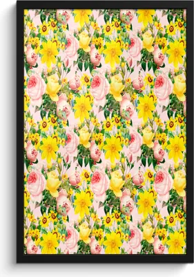Produktbild von MuchoWow® MuchoWow® Gerahmtes Poster Blumen - Rosen - Farben 40x60 cm - Poster mit zchwarzem Bilderrahmen - Papierdruck - Wandbilder