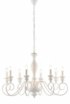 Obrázek produktu pro Shabby Chic Cascina Lustr bílý 8 světel E14