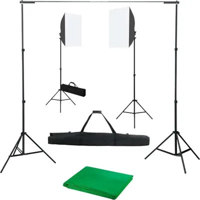 Produktbild von Möbel Fotostudio-Set mit Softboxen und Hintergrundsystem - Studiospots 3055057