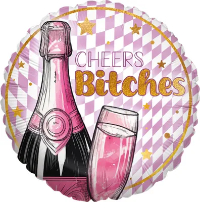 Produktbild von Folienballon Bachelorette Bling Bling Rund 45cm Helium JGA Deko Ballon Motiv 1