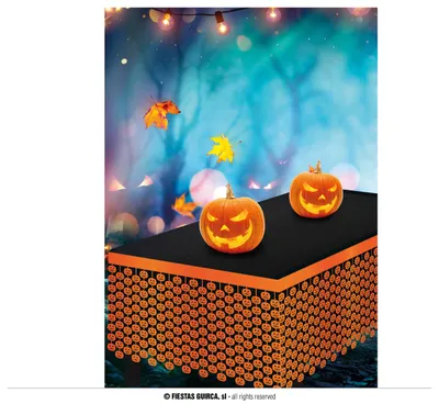 Produktbild von Halloween Kürbis Tischdeko 400x70cm