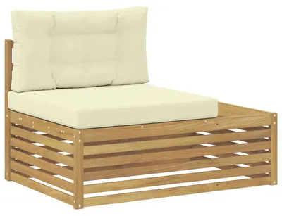 Obrázok produktu pre vidaXL Vonkajšia rohová pohovka, biela, 115 x 83 x 73 cm, masívne drevo z akácie