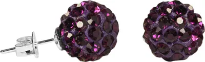 Produktbild von Shamballa Ohrstecker Silber in verschiedenen Farben Farbe - Lila