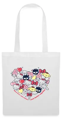 Produktbild von Spreadshirt Hello Kitty And Friends Ballons Stoffbeutel, One size, Weiß