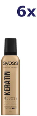 Produktbild von 6x Syoss Keratin-Haarschaum 250 ml