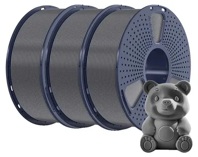 Obrázok produktu pre 3D vlákna: PLA, PETG a ABS, farba: sivá (PLAPLUS)