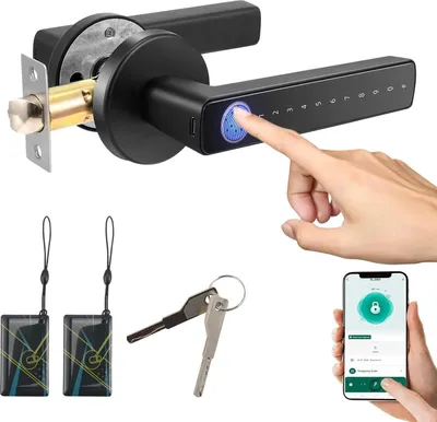 Produktbild von Smart Türschloss - Elektronisches Codeschloss - Touchscreen Tastatur - Passwort Entriegelung - Schlüsselloser Zugang - Haus, Hotel, Büro
