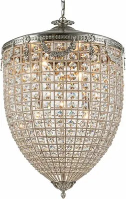 Produktbild von Casa Padrino Barock Kristall Kronleuchter Silber Ø 60 x H. 85 cm - Barock Leuchten