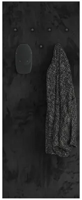 Image de Homebook Vasco - Patère murale avec 7 crochets, noire, 60 cm