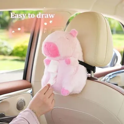 Produktbild von Capybara-Stoffspender und Stoffhalter mit niedlichem Stoffgehäuse | Handtuchhalter für Auto, Räume, Plüschtiere, Badezimmer, Schlafzimmer, Wohnzimmer und Büro