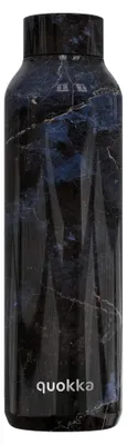 Produktbild von Quokka Solid Black Marble Flasche 630ml - Doppelwandige Isolierung - Edelstahl -