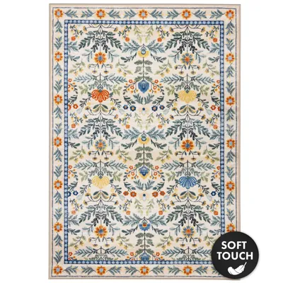 Produktbild von Floordirekt Teppich Orientalis klassischer orientalischer Wohnteppich mit Blumenmuster, rutschfest & pflegeleicht für Wohnzimmer Flur, 200x290 cm
