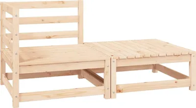 Produktbild von vidaXL 2-tlg. Garten-Lounge-Set mit Kissen Kiefer Massivholz