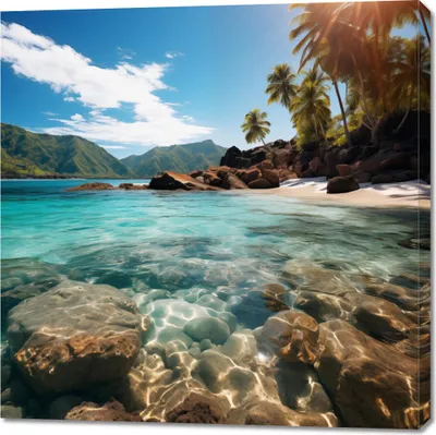 Produktbild von Bild 100x100cm Abgeschiedenes Paradies