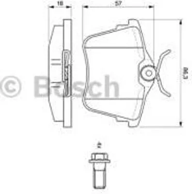 Produktbild von Bosch Bremsbelagsatz, Scheibenbremse  0 986 494 095