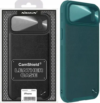 Image de Nillkin Camshield Leather S Case Iphone 14 Plus Case with Camera Cover Green
