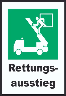 Produktbild von Rettungsausstieg A3 Rückseite selbstklebend Schild