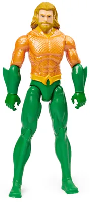 Produktbild von DC Comics Aquaman 30cm-Actionfigur im authenthischen Comic-Design mit 11 Bewegungspunkten. Ab 3 Jahren