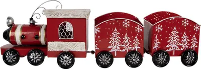 Zdjęcie produktu dla Clayre & Eef Dekoracja świąteczna figurka pociąg 64x13x21 cm czerwony metal