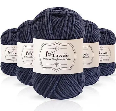 Obrázok produktu pre Ručne farbená priadza, 250 g (5 x 50 g), viacfarebná akryl, vhodná na pletenie a háčkovanie, hrúbka 2,5 mm, 5 nití