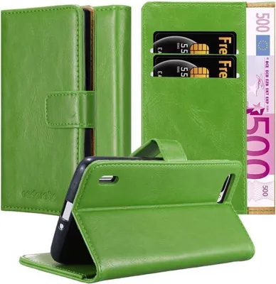 Produktbild von Cadorabo Hülle für Honor 6 PLUS Schutzhülle in Grün Handyhülle Book Tasche Case Etui Luxury