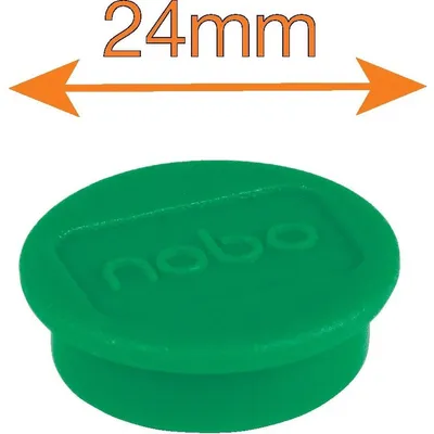 Obrázok produktu pre Nobo 1915296, Magnet na bielu tabuľu, Zelená, 24 mm, 16 mm, 24 mm, 120 mm