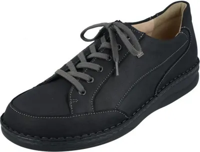 Produktbild von Finn Comfort Falkland Herren Halbschuh, Schnürer, Leder, Schwarz, NEU - Herrenschuhe Bequemschuhe, Schwarz, leder (nuri)
