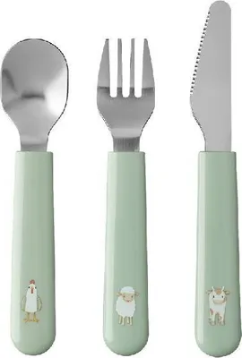 Image de Mepal Little Dutch Farm set de couverts pour enfants 3 pièces