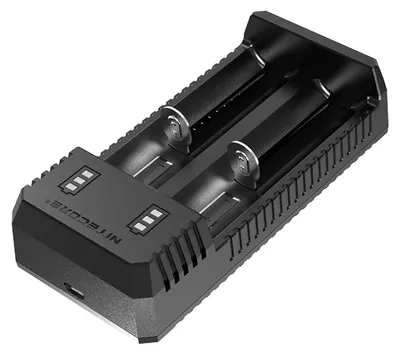 Productafbeelding van Acculader met USB-C, twee-schachtlader voor accubatterijen, laadstation voor camping en outdoor