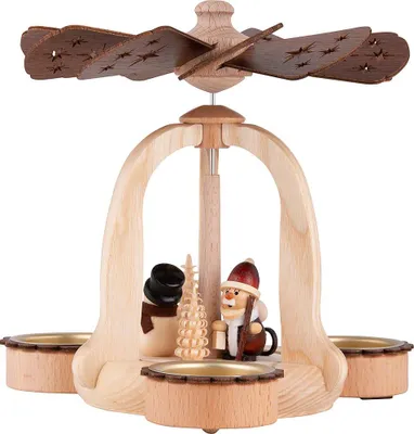 Produktbild von 1-stöckige Pyramide Weihnachtsmann (18cm) von HoDreWa Legler