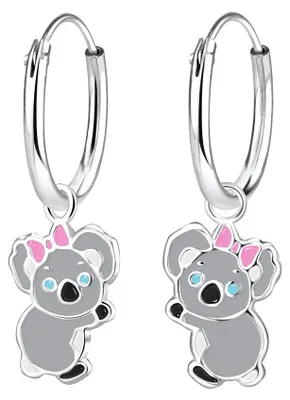 Produktbild von Kinder Creolen: 925 Silber Ohrringe „Panda oder Koala“ Koala