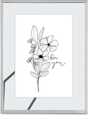 Image de Cadre photo Hama Flowers argenté 10 x 15 cm
