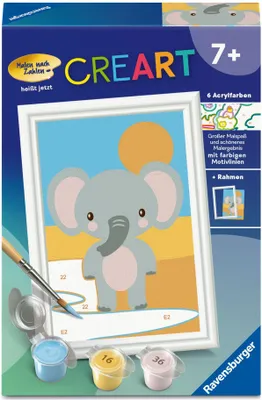 Produktbild von CreArt, Malen nach Zahlen Kinder - Süßer Elefant