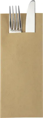Produktbild von Airlaid Besteckservietten Naturbraun, 40 x 33 cm, 75 Stück - Mank