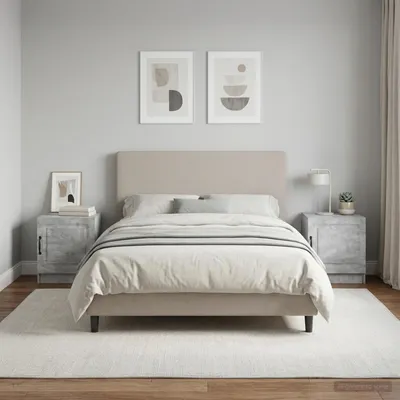 Produktbild von vidaXL Nachttisch 2 Stk. Betongrau 43 x 34,5 x 47 cm Holzwerkstoff
