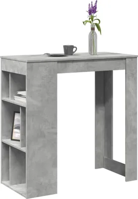 Imagen del producto de Maison Exclusive: Barra con estantería, color gris hormigón, 102x50x103,5 cm, fabricada en material de madera