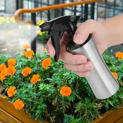 Image de bouteille de pulvérisation d'eau multifonctionnelle en acier inoxydable 250mL Pot d'arrosage Arrosoir de fleurs privé