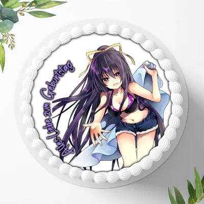 Produktbild von Für die Geburtstags Torte ein Tortenaufleger, Zuckerbild mit dem Motiv: Anime Manga, Essbares Foto für Torten, Fondant, Ø 20cm, 0872w