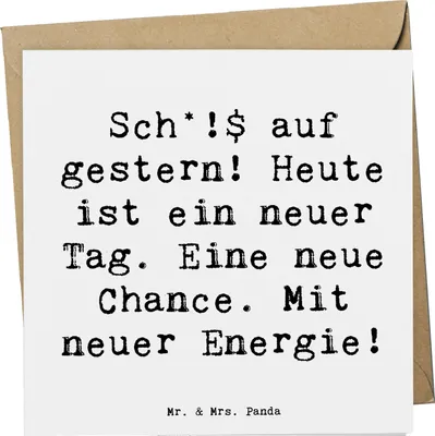 Produktbild von Mr. & Mrs. Panda Grußkarte Spruch Selbstzweifel Neuanfang - Weiß - Geschenk, Gefühl, Zitat, Glückwunschkarte, Optimismus, positive Gedanken, anlasskarte, Positiv denken
