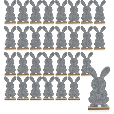 Produktbild von com-four® 30x Deko Aufsteller für Ostern - Osterdekoration aus Holz und Filz