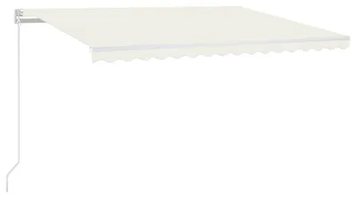 Immagine prodotto di vidaXL Tenda da sole manuale a scomparsa con LED 450x350 cm Crema