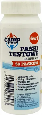 Immagine prodotto di strisce reattive per piscina 6in1 - controllo del cloro/pH per la qualità dell'acqua, 50 pezzi